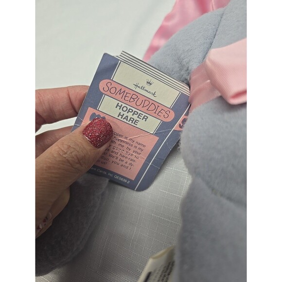 Vintage 1985 Hallmark Somebuddies Hopper Hare Bunny Rabbit Stuffed Plush Rare - Picture 8 of 16